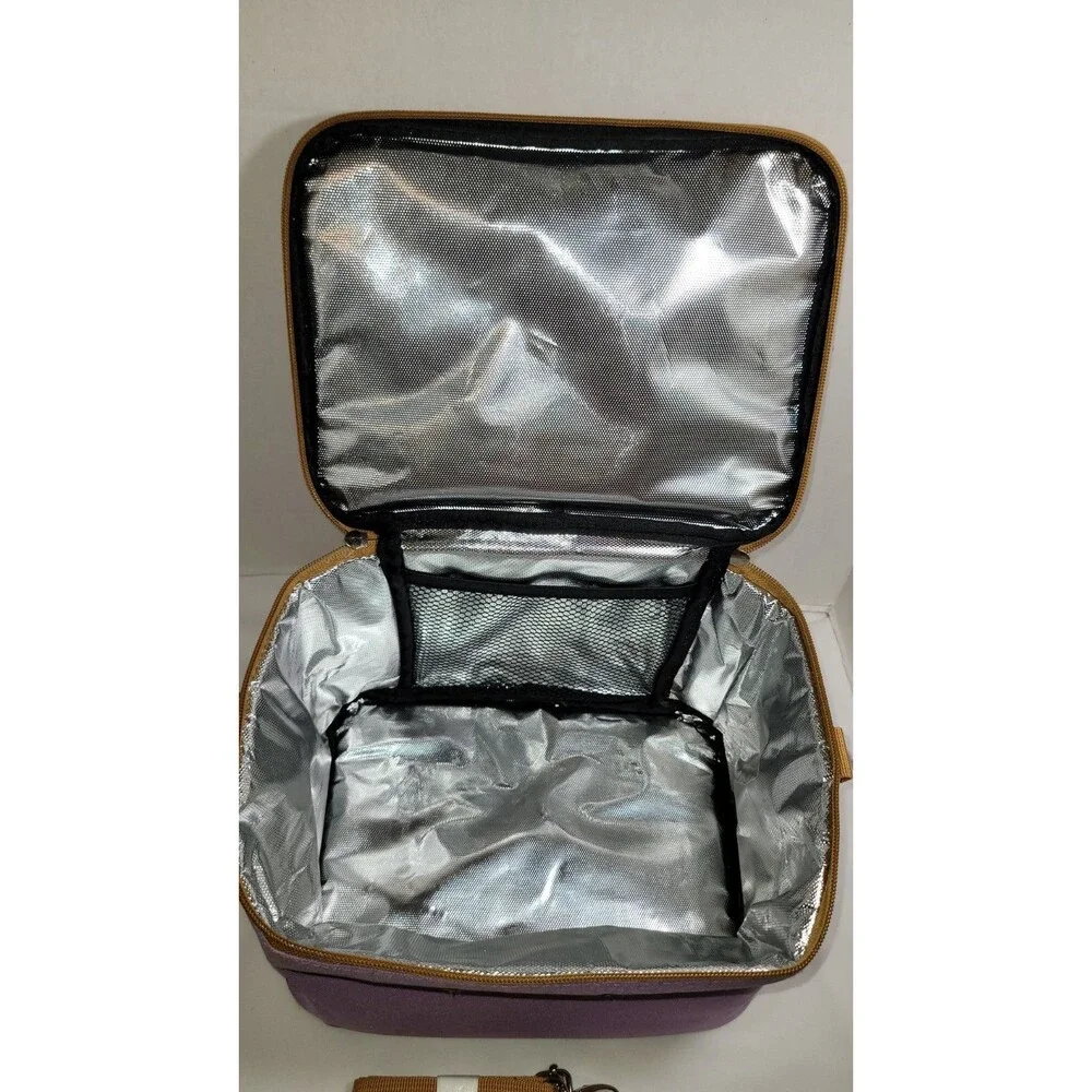 Lucky Brand Purple Lunch Bag Insulated with Detachable Strap 10x7x7.5